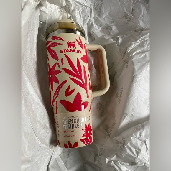 Stanley 30oz Quencher H2.0 FlowState Travel Tumbler Resort Floral Print NIB NWT - Picture 9 of 13